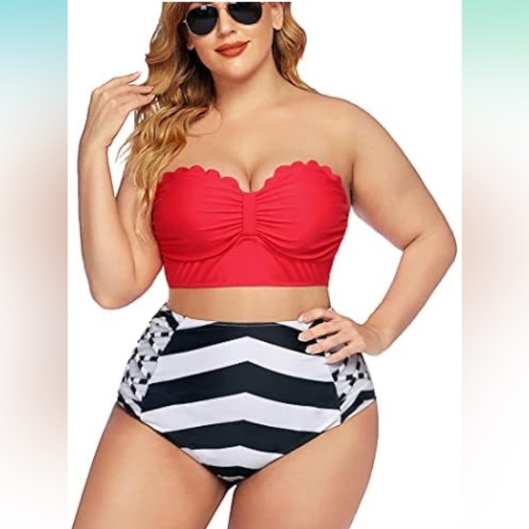 Avidlove High Waisted Tummy Control 2 Piece Swimsuit/ Bathing Suit NEW!!!!❤️ - Picture 3 of 5